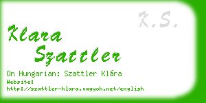 klara szattler business card